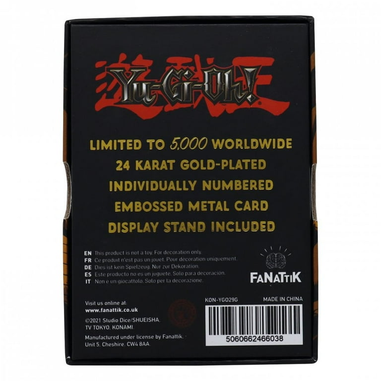 Collectible Yu-Gi-Oh! Limited Edition 24k Gold Plated Metal