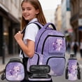thumbnail image 2 of Aplkyhs Purple Galaxy Axolotl 4 Piece Kids Backpack Set with Lunch Bag Pencil Case and Bottle Holder School Backpack for Elementary Middle School Students, 2 of 7