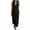 Black, variant on Maxi Dresses for Women Linen Dress Women House Dress A Line Dress Women's Solid Color Button-Front Sleeveless Maxi Dress with Collar and Multi Pockets Coffee 2X