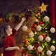 thumbnail image 5 of 12 bolas navideñas de terciopelo plateado con acabado de alambre, adorno colgante para interiores y exteriores, decoración para fiestas, bodas, Halloween, Acción de Gracias, San Valentín., 5 of 5
