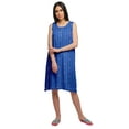 thumbnail image 2 of Moomaya Printed Sleeveless Nightdress For Ladies Button Placket Nightwear, 2 of 6