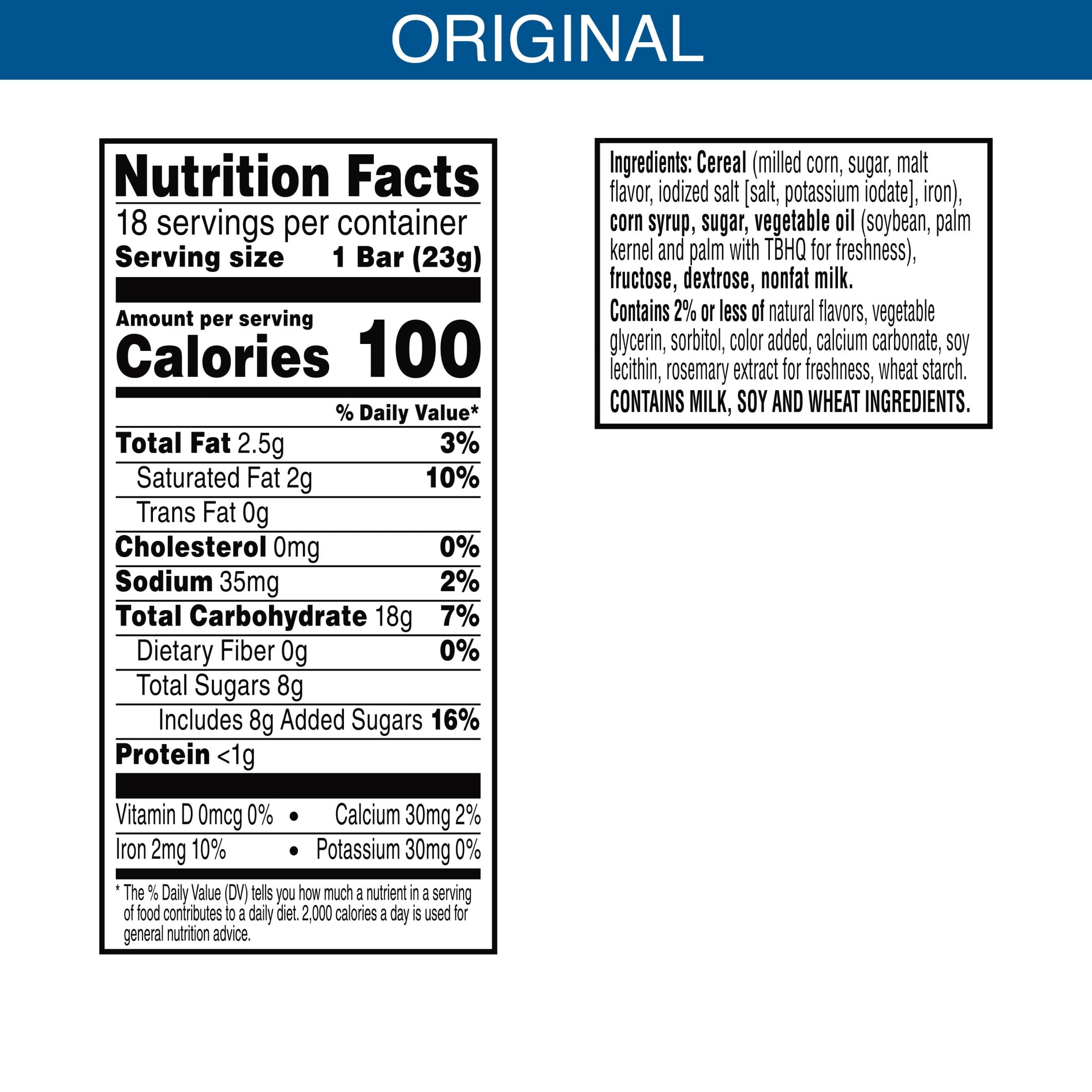 Kellogg's Frosted Flakes Original Chewy Breakfast Cereal Bars, Kids Breakfast Bars, 14.6 oz, 18 Count
