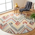 thumbnail image 2 of SAFAVIEH Amsterdam Earnestine Geometric Area Rug, Ivory/Red, 6'7" x 6'7" Round, 2 of 8