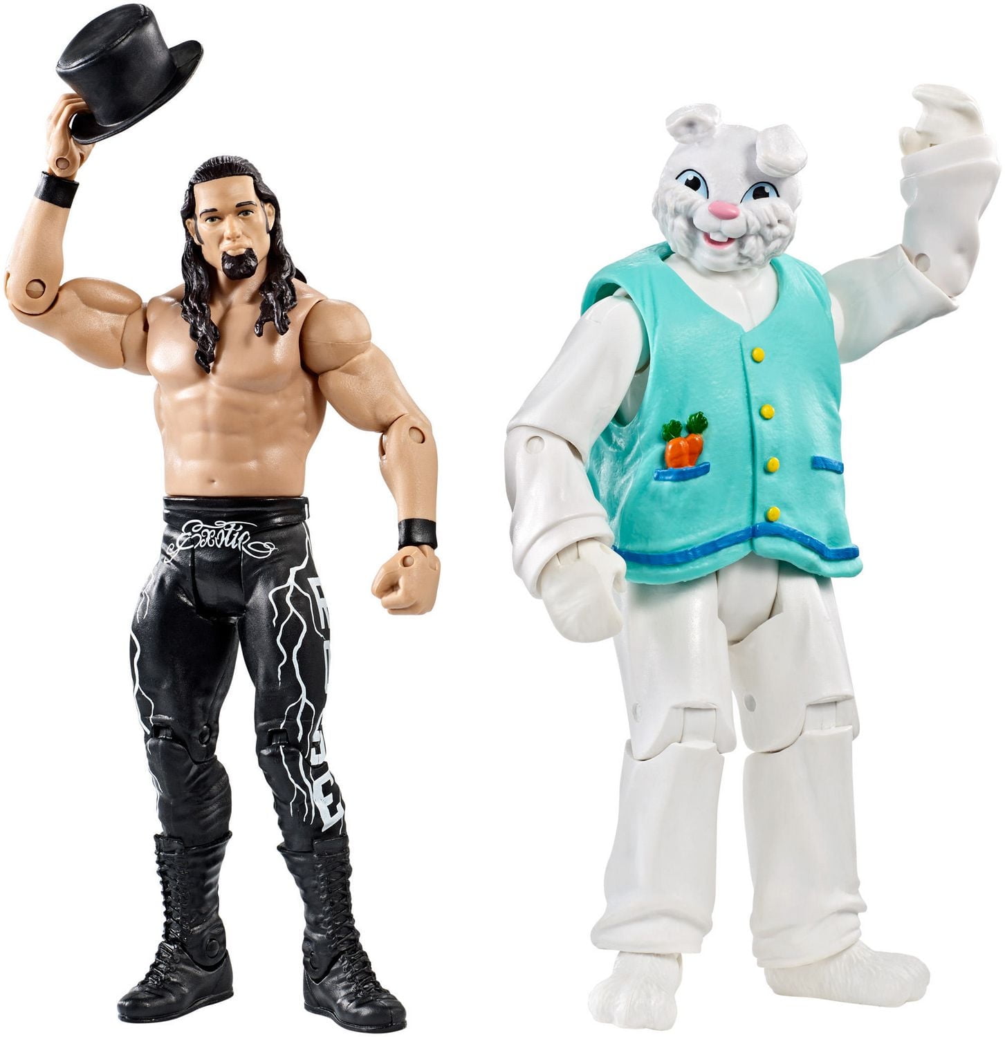 WWE Battle Adam Rose And Bunny Figures, 2-Pack