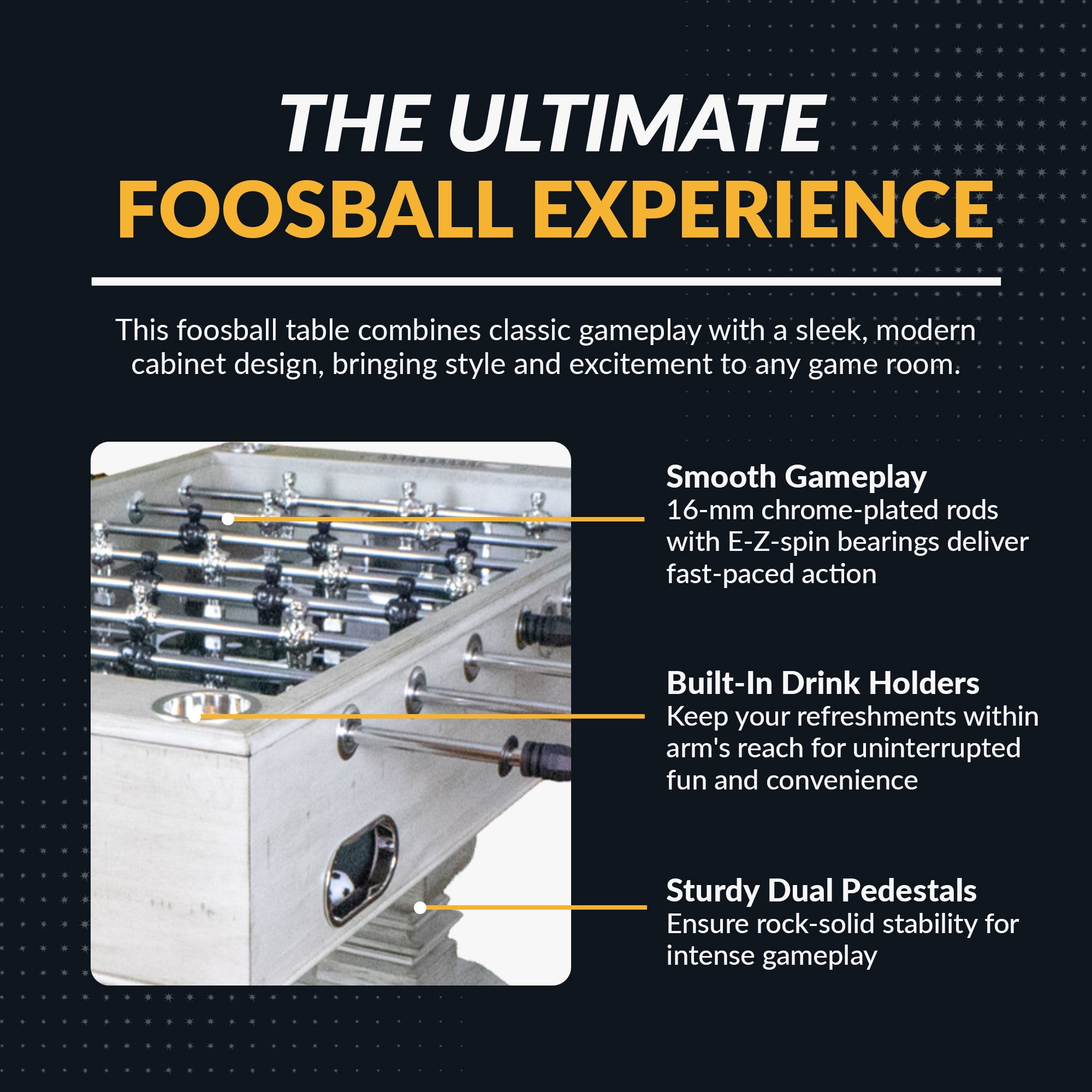 Hathaway Montecito 55-in Foosball Table - Driftwood