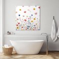 thumbnail image 3 of Blue Flowers Wall Art Painting on Canvas, Pink Watercolor Botanical Garden Floral Canvas Art Home Prints Wall Art Framed Modern Artwork for Living Room Bedroom Wall Decor 20x20in, 3 of 9
