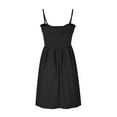 thumbnail image 5 of Mrat Women's Pleated Flare Mini Dress Satin Homecoming Dresses Sleeveless Spaghetti Strap A-Line Prom Dress Cute Short Party Gown Dress Cute Short Party Gown Dress Black XXXL, 5 of 6