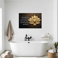 thumbnail image 4 of ZHONGYUTONG Zen Canvas Wall Art Lotus Motivational Quotes Pictures Gold Lotus Flower Wall Decor Spa Artwork Prints for Bathroom Office Spiritual Yoga Framed (20.00" x 30.00"), 4 of 5