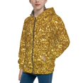 thumbnail image 2 of Sikiie Gold Glitter Zip Up Hoodie Teenage, hoodies for Teenage, Zipper Sweatshirt Jacket for Daily, Traveling-, 2 of 6
