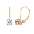 thumbnail image 1 of Collection Platinum-Plated Sterling Silver Infinite Elements Zirconia Leverback Earrings, 1 of 2