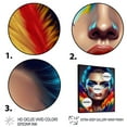 thumbnail image 3 of Designart Colorful Sensual Woman In Fur Coat III Floating Frame Wall Art, 3 of 5