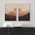 thumbnail image 3 of IDEA4WALL Framed Canvas Print Wall Art Set Mountain & Southwest Desert Landscape Fine Art Abstract Geometric Nature Wall Decoration Artwork for Living Room, Bedroom, Office - 24"x36"x2 White, 3 of 5