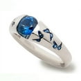 thumbnail image 2 of Women's Fashion Butterfly Zircon Inlaid With Sea Blue Gemstone Ring, 2 of 2