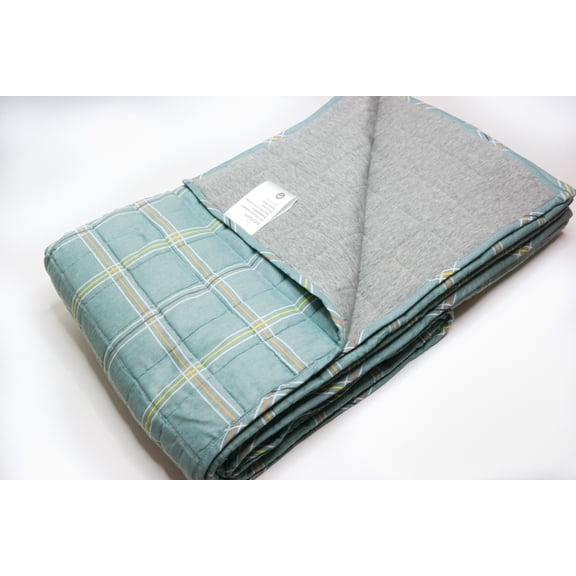 EMF Protection Health Blanket Faraday & Cotton, 5G & RF Blocking, Wireless Signal Shielding, Ultra Soft, Blue