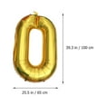 thumbnail image 5 of 60th Birthday Gold Number Balloon - 40 Inch Jumbo Foil Helium Decoration, 5 of 10