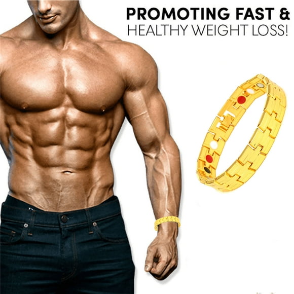 TIMIFIS Bracelets Carbon Gold Color Magnet Bracelet, Carbon Gold Color Titanium Bracelet, Gift For Men - Summer Savings Clearance