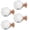 Rose Gold, variant on Crystal Cabinet Knobs,1 Inch(25 mm) Round Glass Knobs Kitchen Cabinets Dresser Bathroom Cabinet Knobs Cupboard Wardrobe Pulls Handles,Gold Base,Pack of 4