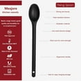 thumbnail image 2 of 3 Pcs Silicone Long Spoon Nonstick Heat-Resistant Kitchen Set,Mixing Spoon for Baking Stirring Mixing Tools - Black, 2 of 6