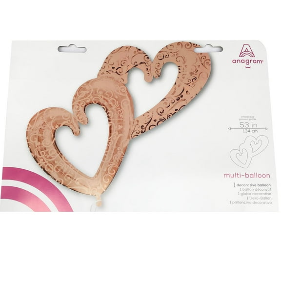 Rose Gold Heart Balloon 53"