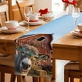 thumbnail image 5 of Farm Donkeys Table Runner 108 Inches, Farmhouse Barn Funny Animals Butterfly Bed Runner Dresser Scarves Tabletop for Indoor Outdoor Parties/Ceremony/Banquet, 13"x 108", 5 of 8