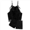 thumbnail image 3 of Traje de Baño Tankini de Dos Piezas para Mujer, con Control de Abdomen y Pantalones Cortos Tipo Blusón Negro L, 3 of 10