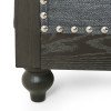 thumbnail image 4 of GDF Studio Batavia Chesterfield Tufted 3 Seater Sofa with Nailhead Trim, Charcoal Fabric and Antique Black, 4 of 8