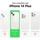 thumbnail image 2 of Funda de silicona para iPhone 14 Plus con protector de cámara, funda de gel de goma suave, fina y ajustada, protección estética de TPU con agarre, neutra, para mujer y niña, color naranja, 2 of 8
