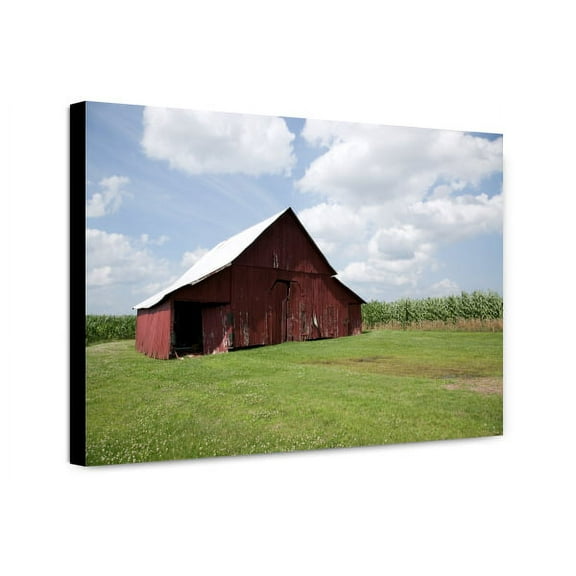 Canvas Print: Red Wooden Barn, Sheffield, Alabama, 2010