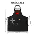 thumbnail image 4 of 2 Pack Adjustable Bib Apron for Cooking - Black with Red & Orange Heart Design & ' JUNE ' Text 2 Pockets Perfect for Men & Women, 4 of 5