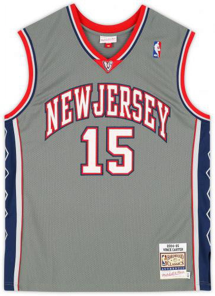 Vince Carter New Jersey Nets Autographed Gray Mitchell Ness 2004