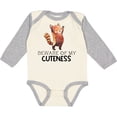 thumbnail image 3 of Inktastic Beware of My Cuteness Cute Red Panda Boys or Girls Long Sleeve Baby Bodysuit, 3 of 5