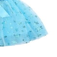 thumbnail image 3 of FNNMNNR Toddler Baby Girls Skirts Ruffled Elastic High-Waist Tulle Tutu Skirt Pearl Sequin Bow Princess Party Casual Outfit Blue 2-3 Years, 3 of 6