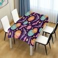 thumbnail image 6 of Coolnut Halloween Colorful Pumpkins Rectangle Tablecloth 54x54In,Dinner Table Cover for Outdoor & Indoor Patio, Picnic, BBQ, Holiday Party Halloween Decoration, 6 of 7