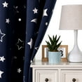 thumbnail image 6 of Taotanxi Blackout Curtains for Bedroom Living Room, Silver Foil Printed Stars Pattern, Thermal Insulated and Noise Reducing, Navy, 51W x 53L Inch, 2 Panels, 6 of 6