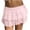 Pink, variant on UAMVSH Sleep Skorts for Women Trendy Lace Trim Tiered Bloomer Ladies Pajama Shorts Summer Elastic Waist Ruffle Lounge Pj Shorts