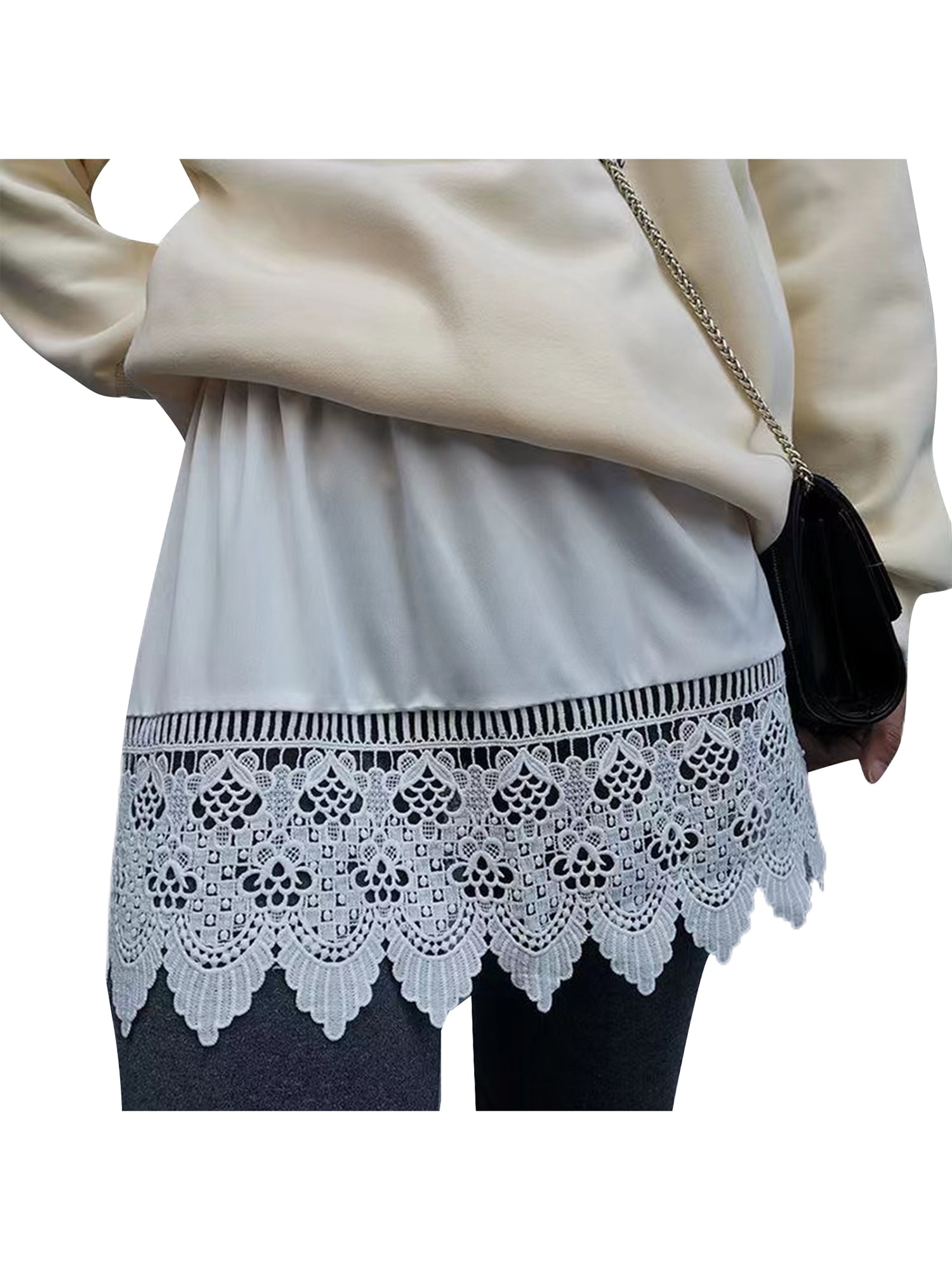 Half Slips Skirt for Women Underskirt Short Lace Trim Above Knee Half