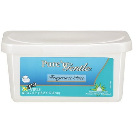 Pure 'N Gentle Fragrance Free Wipes, 100ct