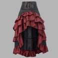 thumbnail image 2 of Women's Steampunk Gothic High Low Ruffle Victorian Renaissance Bustle Skirt for Halloween Rave Party, 2 of 4