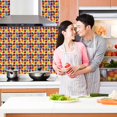 thumbnail image 3 of Lucoss 10 Pcs Self-adhesive Tile transfer for Home Decor, Peel and stick Tile Decal, Water-proof Backsplash Wall Tile Sticker for Kitchen Bathroom, 8x8inch, 3 of 9