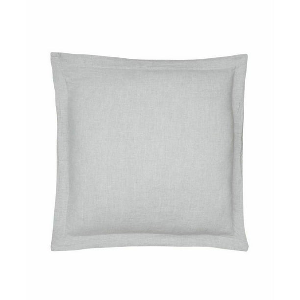 Levetex Home Washed Linen Light Gray Euro Sham with Flange ...