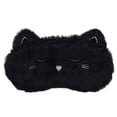 thumbnail image 1 of XASZHN Light Blocking Sleep Eye Mask Short Plush Cartoon Design Soft Skin Friendly Black_007 One Size, 1 of 6