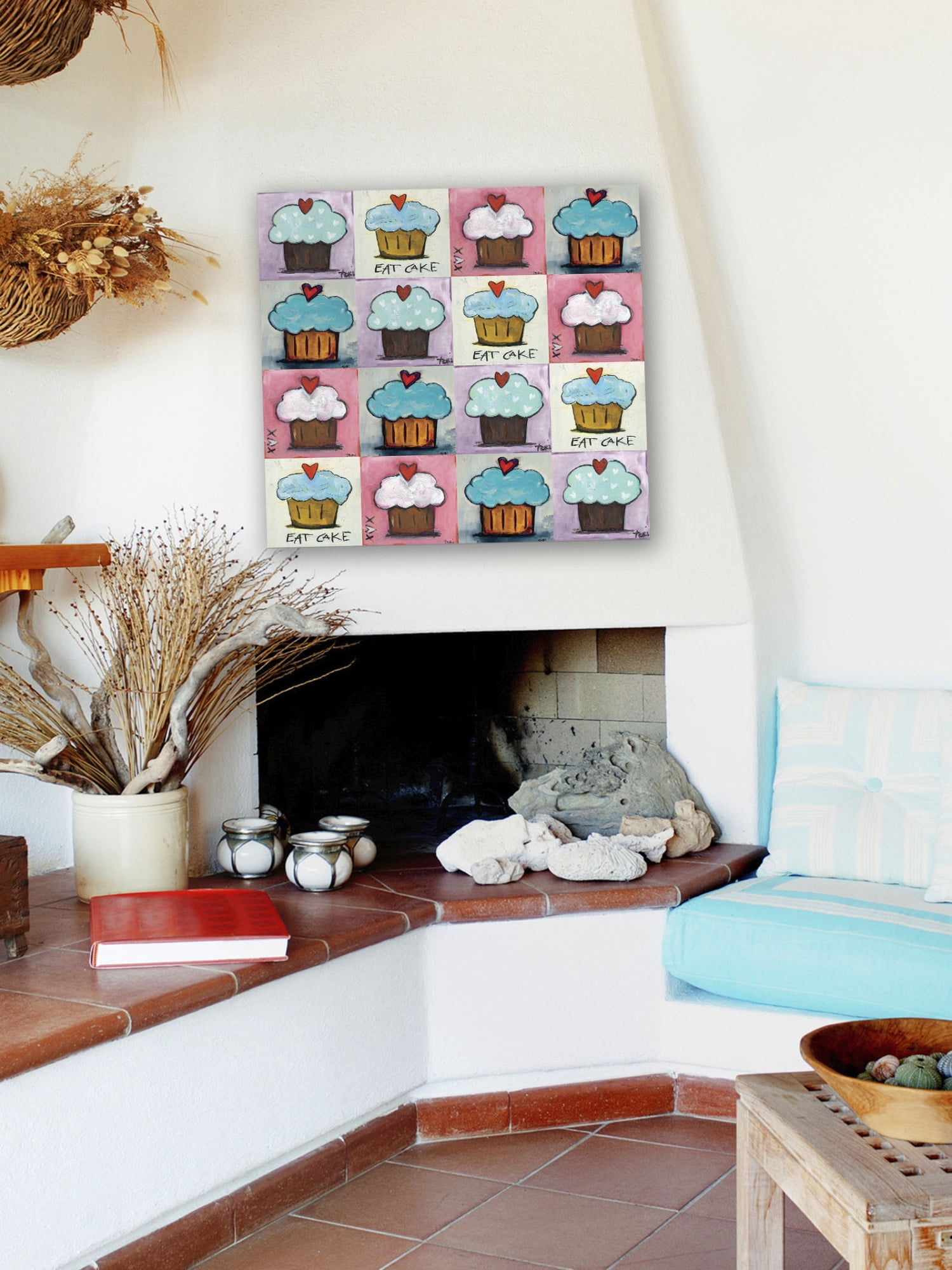 Marmont Hill Cupcake Collage Painting Print on Wrapped Canvas