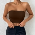 thumbnail image 2 of Womens Tube Tops Strapless Crop tops Basic Backless Sleeveless Bandeau Cute 2024 Summer Outfits Sexy Solid Tops, 2 of 5