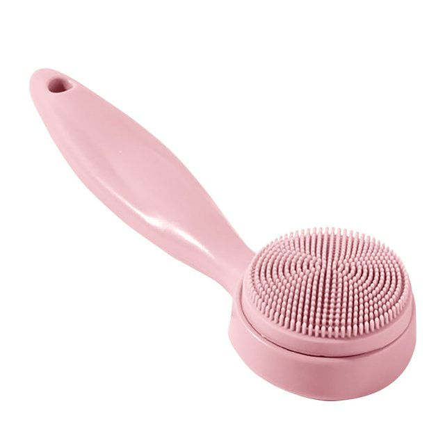 Dsseng Face Scrubber Soft Facial Cleansing Brush Face Exfoliator for All Skin Types Pink