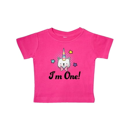 

Inktastic First Birthday Unicorn Cat 1 Year Old Gift Baby Girl T-Shirt