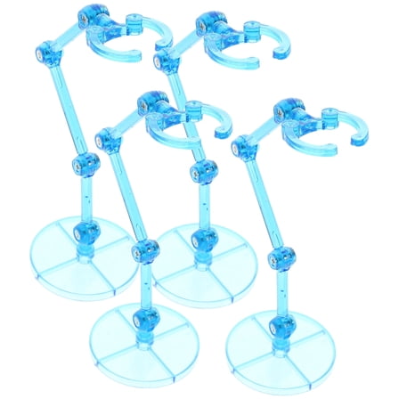 WEAVILUX Desktop Figure Holder Blue Plastic 4pcs