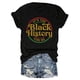 thumbnail image 3 of Camisetas de manga corta para mujer, camisetas de verano estampadas, cómodas, divertidas y casuales, para vacacionesWomen's Black History Month T-Shirt - "It's The Black History for Me" Graphic, Cas, 3 of 8