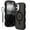 Black, variant on Dteck Curly Wavy Frame Case for iPhone 17 Pro Max, Compatible with MagSafe, Shockproof Translucent Frosted Back Phone Cover,Brown
