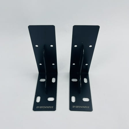 avaresource 2 Pack General Metal Bracket, 90 Degree Right Angle Bracket, Black
