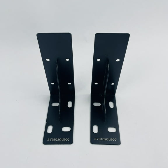 avaresource 2 Pack General Metal Bracket, 90 Degree Right Angle Bracket, Black